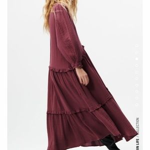 Zara pleated midi dress